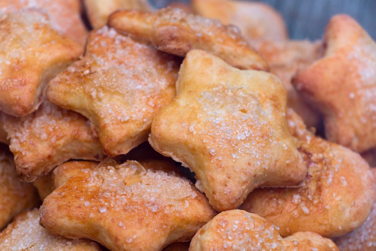 Cookies with sugar made with sour cream