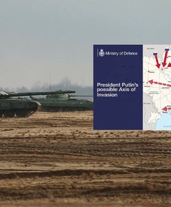 Brytyjskie ministerstwo obrony pokazało mapę możliwego ataku Rosji na Ukrainę