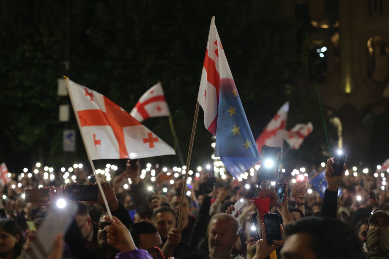 Georgians protest against 'foreign agents' law amidst EU aspirations