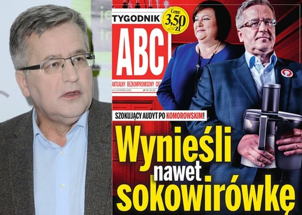 "Tygodnik ABC" o Komorowskich: "Wynieśli nawet sokowirówkę"