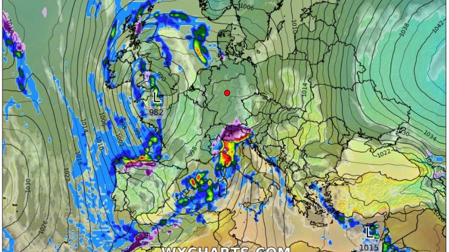 Pogoda. Alerty IMGW przed silnym wiatrem (Il. wxcharts.com)