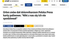 Sąd: nie było presji na dziennikarzy Polska Press, Onet powinien sprostować. W tle - teksty o cenach paliw