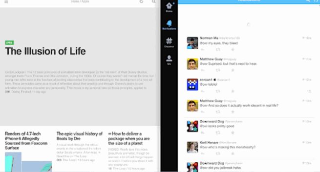 Dzielenie ekranu między aplikacjami w iOS 8