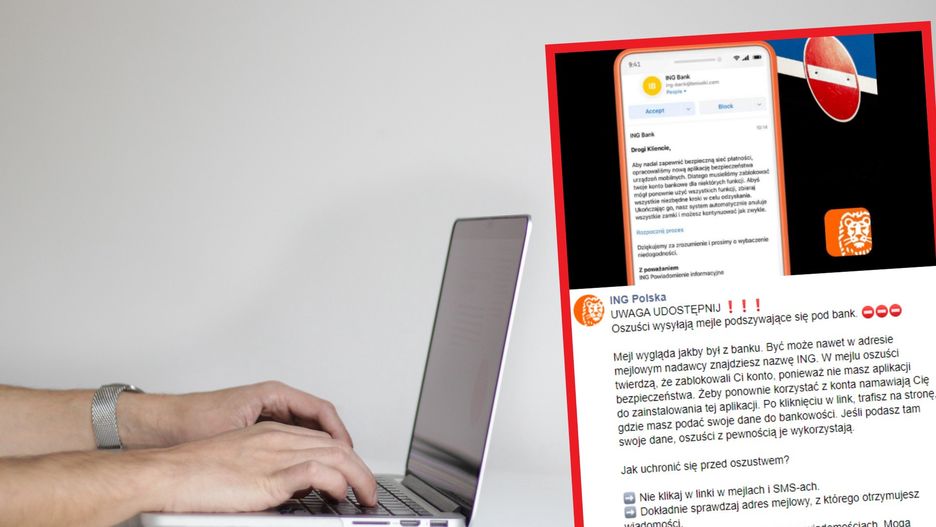 Oszustwo na bank. ING ostrzega swoich klientów