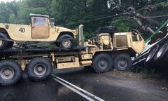 Konotop. Wypadek z udziałem ciężarówki armii USA