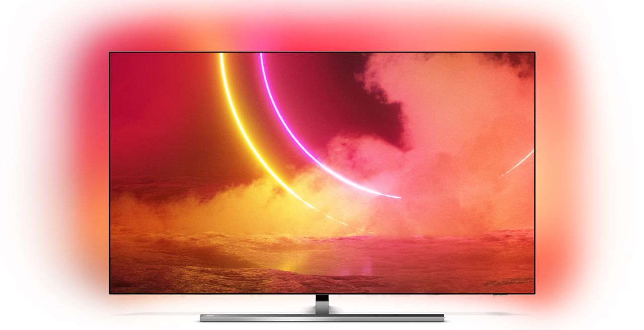 Philips OLED 855, telewizor z unikatowym systemem oświetlenia Ambilight, fot. Philips / TP Vision