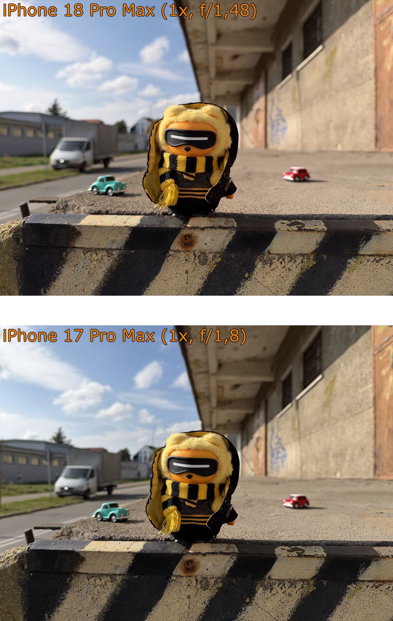 iPhone 18 Pro Max i iPhone 17 Pro Max - porównanie zdjęć