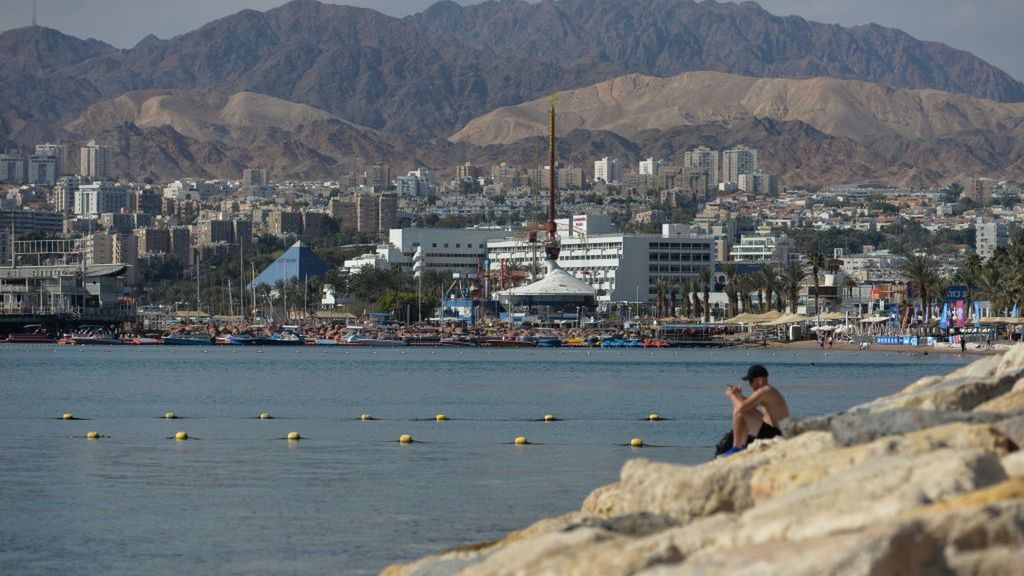 Widok na izraelskie miasto Ejlat