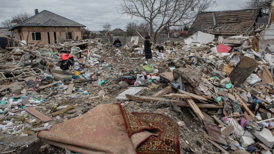 Wojna w Ukrainie - inne miastaIn Kiev oblast, the shelling resumed. Houses are affected and civilians have lost all their possessions. Sur le oblast de Kiev, les bombardements ont repris. Les maisons sont touchees et des civils ont perdu tous leurs biens. //ZEPPELINNETWORK_SIPA.3367/2203070837NICOLAS CORTES/ZEPPELIN/SIPA