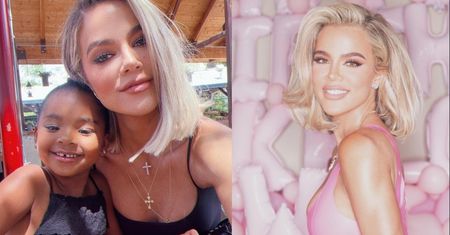 Khloe Kardashian w lateksowej mini prezentuje efekty urodzinowej sesji z córką (ZDJĘCIA)