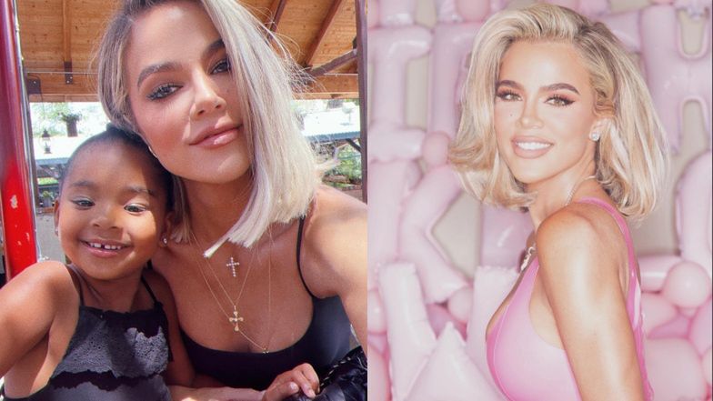 Khloe Kardashian w lateksowej mini prezentuje efekty urodzinowej sesji z córką (ZDJĘCIA)