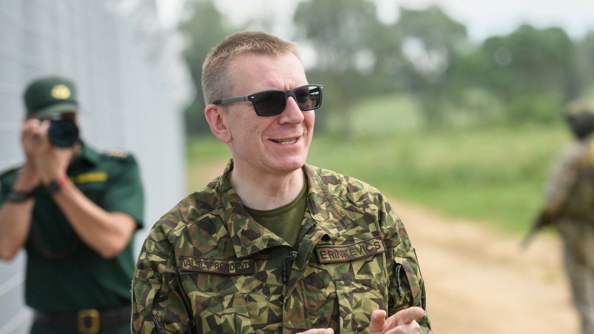 Prezydent Łotwy Edgars Rinkeviczs 