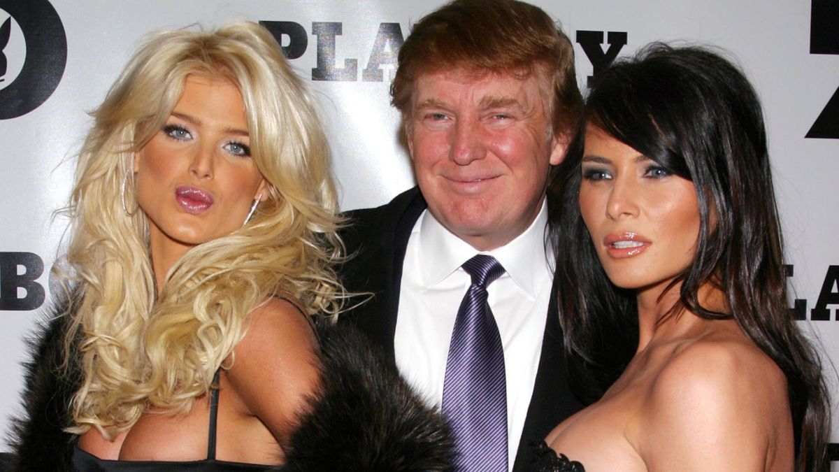 Victoria Silvstedt oraz Donald i Melania Trumpowie