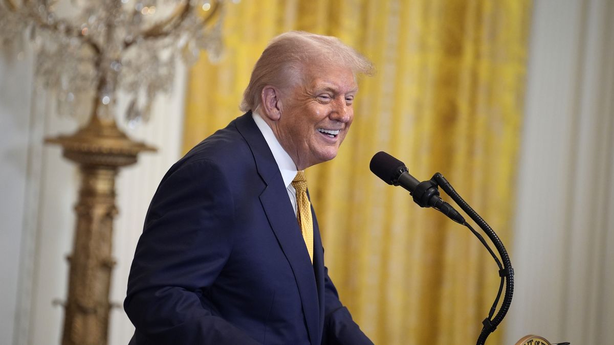 US President Donald Trump participates in a reception with Republican Members of Congress in the East Room at the White House in Washington, USA, 22 July 2025. EPA/Yuri Gripas / ABACAPRESS.COM / POOL Dostawca: PAP/EPA.