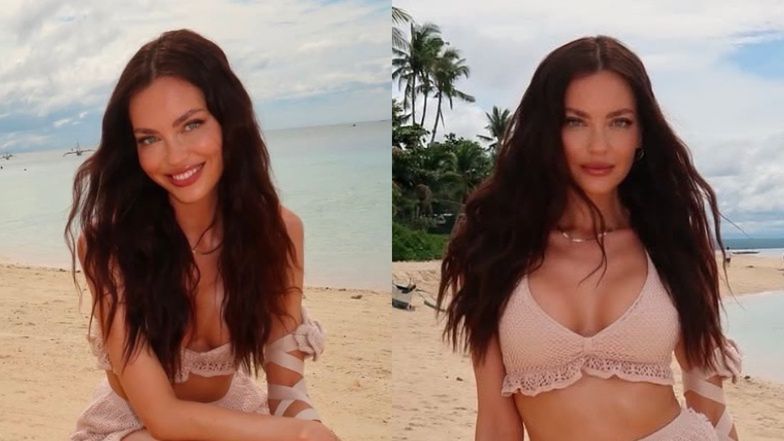 Edyta Zając pokazuje brzuch na planie "Hotelu Paradise"