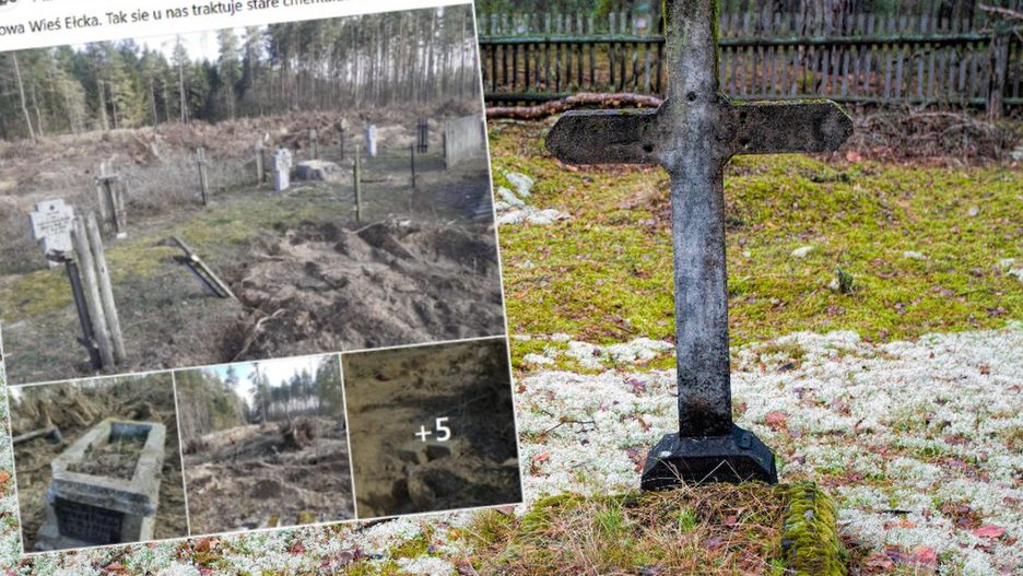 Nowa Wieś Ełcka. Proboszcz "szukał nowych miejsc pochówku". Sprawą zajmie się prokuratura