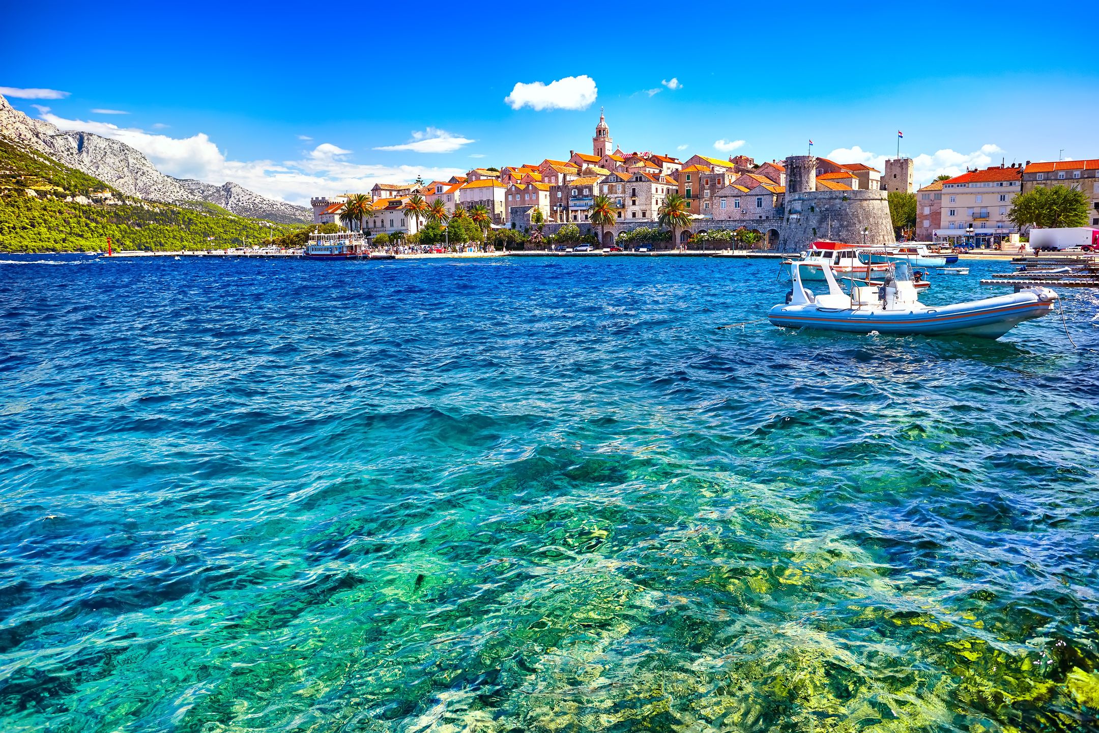 Korcula słynie z czystej wody