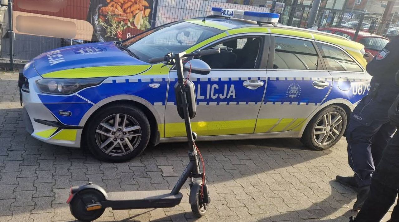 Środa: Mężczyzna na hulajnodze zatrzymany podczas kontroli drogowej