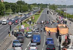 Warszawa. Blokada Wisłostrady. Aktywiści w obronie klimatu