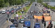 Warszawa. Blokada Wisłostrady. Aktywiści w obronie klimatu