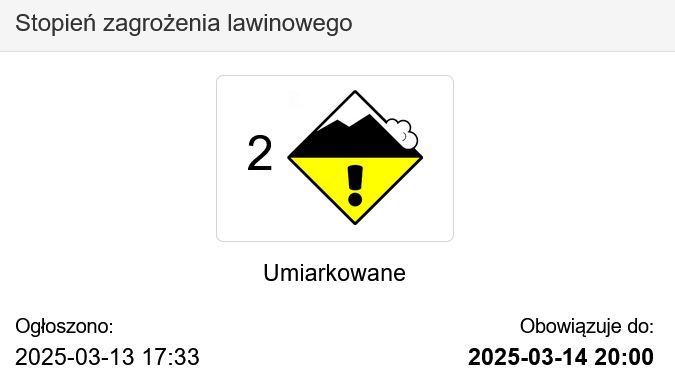 Zagrożenie lawinowe w Tatrach