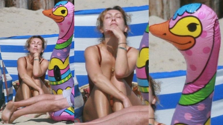 Anna Kalczyńska na plaży w Chałupach