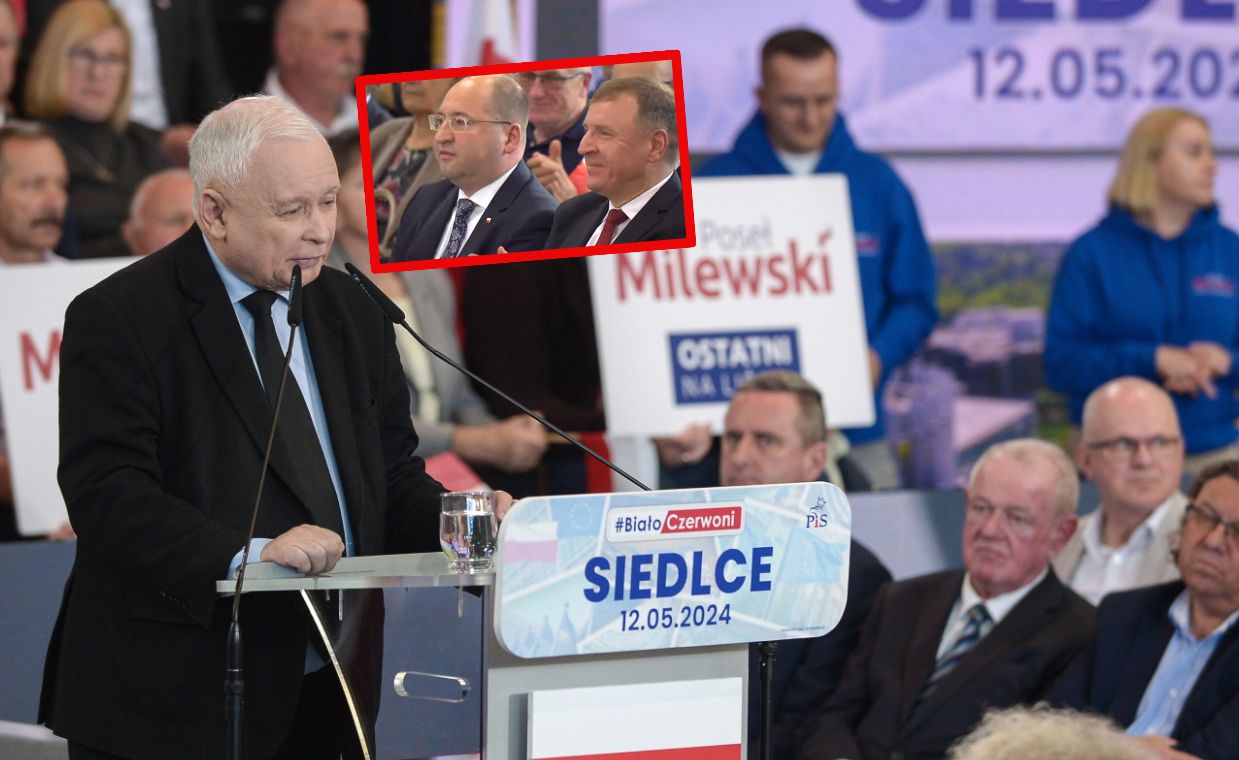Kurski się nie odnalazł. Kaczyński wskazał na niego palcem. "Ci dwaj"