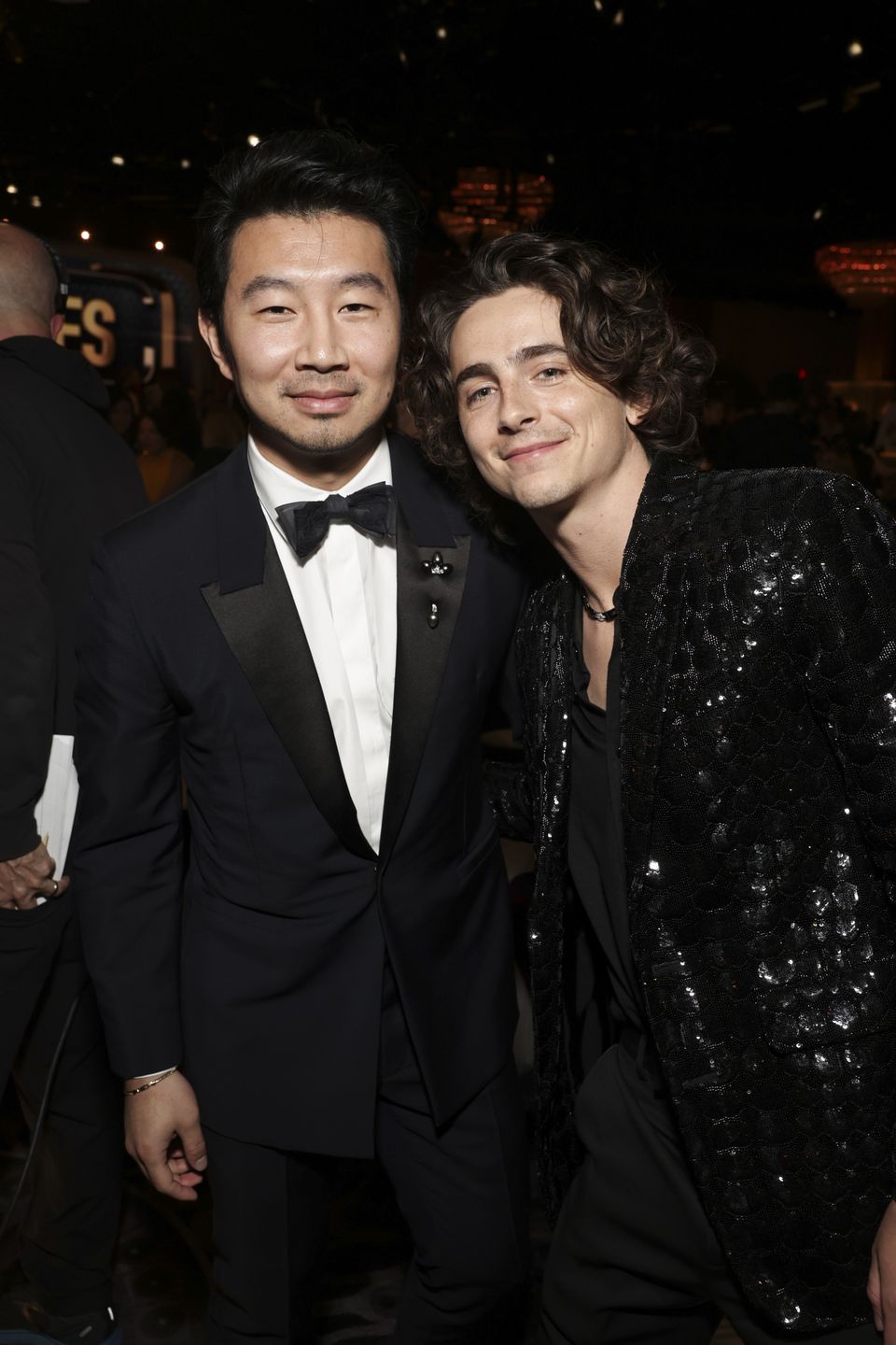 Simu Lee i Timothee Chalamet na Złotych Globach