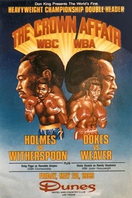 Larry Holmes-Tim Witherspoon - plakat fot. domena publiczna
