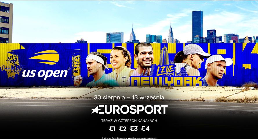 Turniej US Open w czterech kanałach Eurosportu i w streamingu