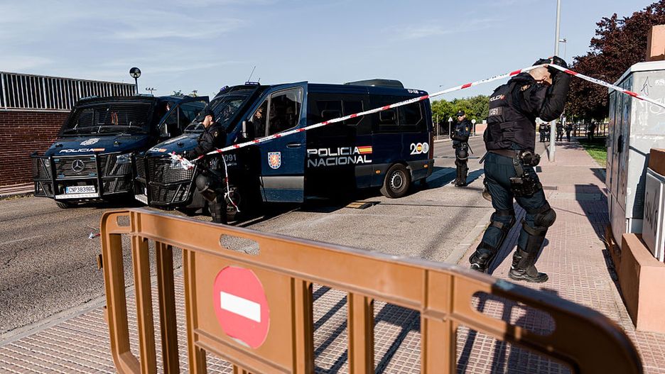 Concentration In Front Of The Caed Of Alcala De Henares Under The Slogan 'enough Is Enough, Close The Center Of Illegal Drugs!
ALCALA DE HENARES MADRID, SPAIN - JULY 19: The National Police cordons off the Center for Emergency Reception and Referral of Immigrants (CAED) before the possible concentration to demand its closure, on 19 July, 2025 in Alcala de Henares, Madrid, Spain. The rally comes in the wake of the rape suffered by a 21-year-old woman in the vicinity of CAED on May 28. In the days following the incident, two rallies were also held with the participation of ultra-right-wing groups, where Francoist chants and chants in favor of mass deportations of migrants were heard. (Photo By Carlos Lujan/Europa Press via Getty Images)
Europa Press News