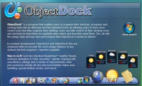 Wygodny dostęp do ulubionych programów dzięki Object Dock