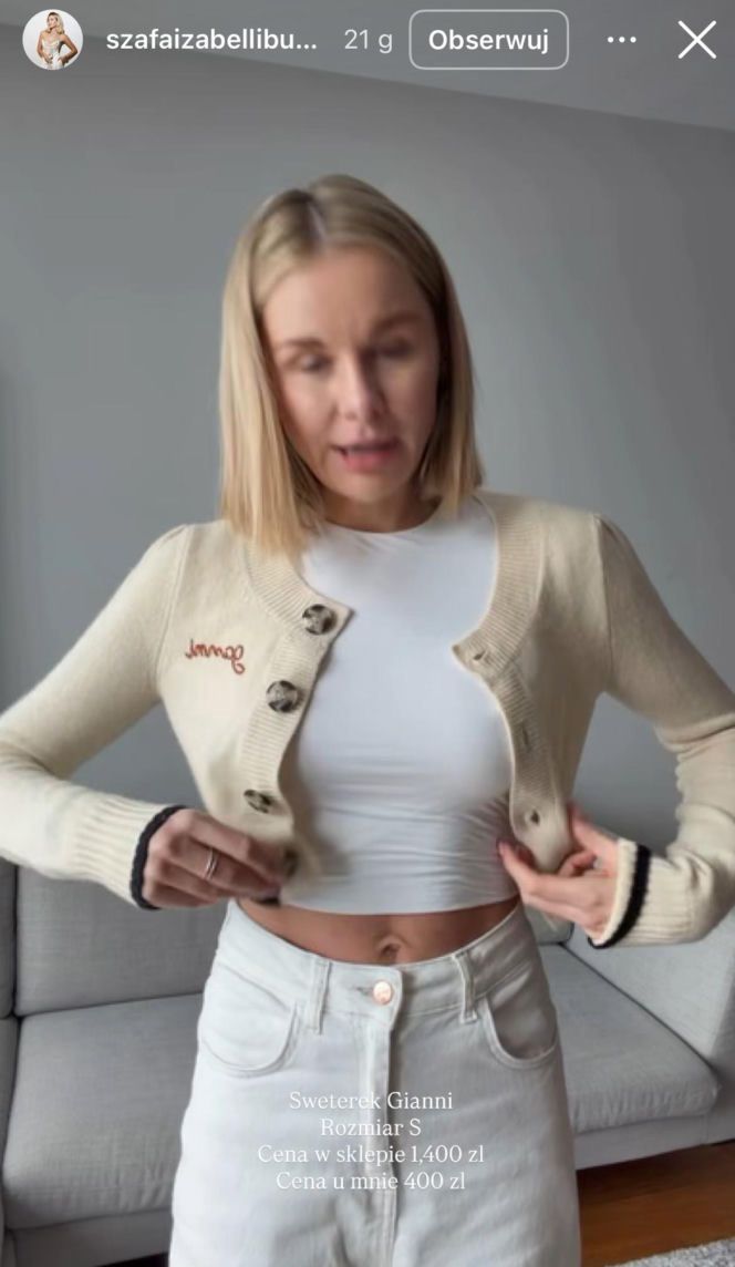 Julia Wieniawa wyprzedaje szafę