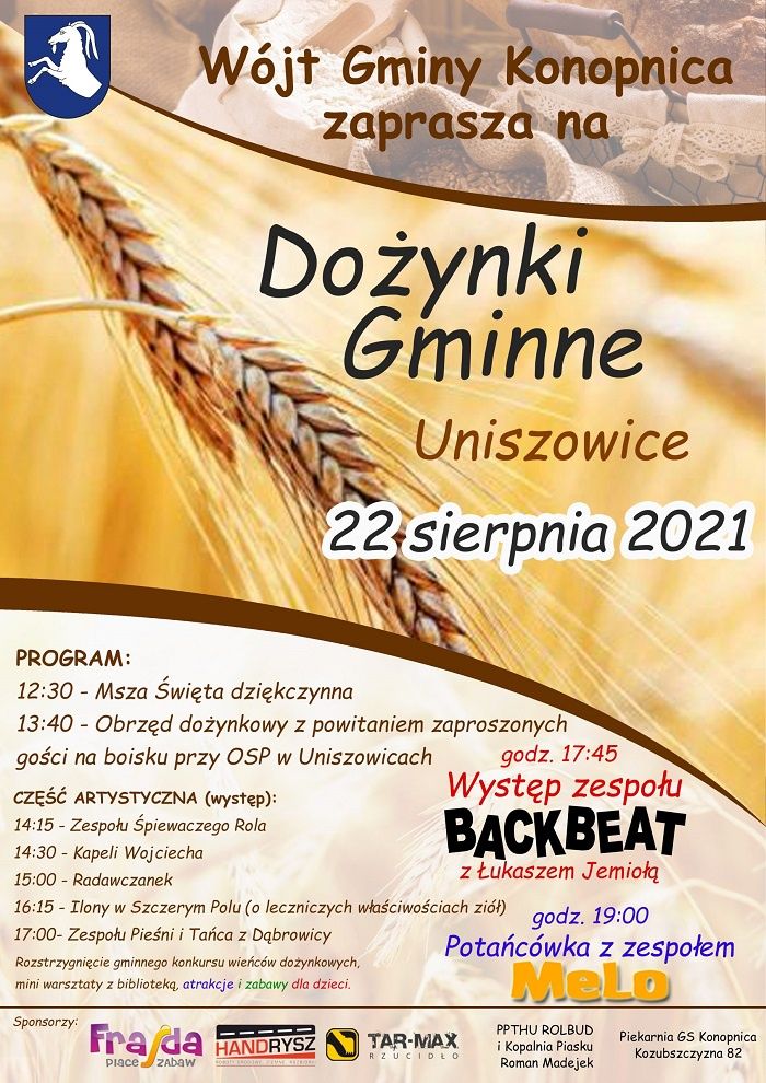 Dożynki Gminy Konopnica w Uniszowicach 2021