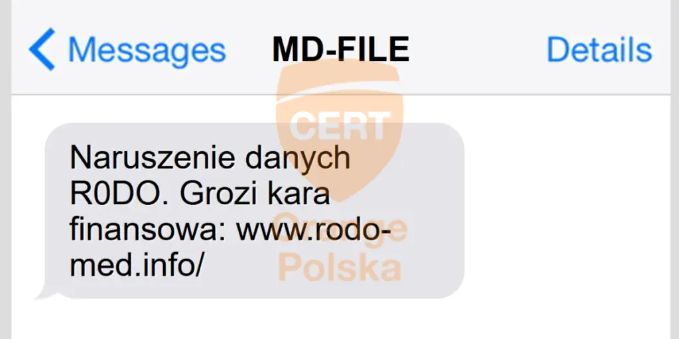 Fałszywy SMS