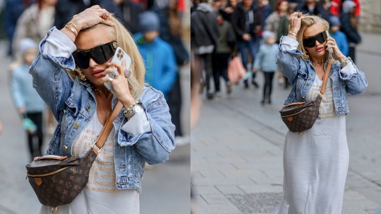 Dagmara Kaźmierska z "Królowych Życia" bawi się na krakowskim rynku