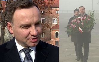 Andrzej Duda złożył kwiaty na grobie Kaczyńskich na Wawelu
