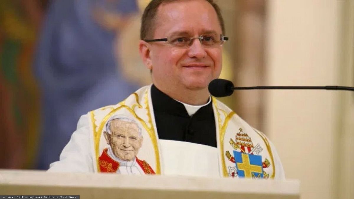 Ks. Mirosław Król podczas mszy z ok. 2017 r.