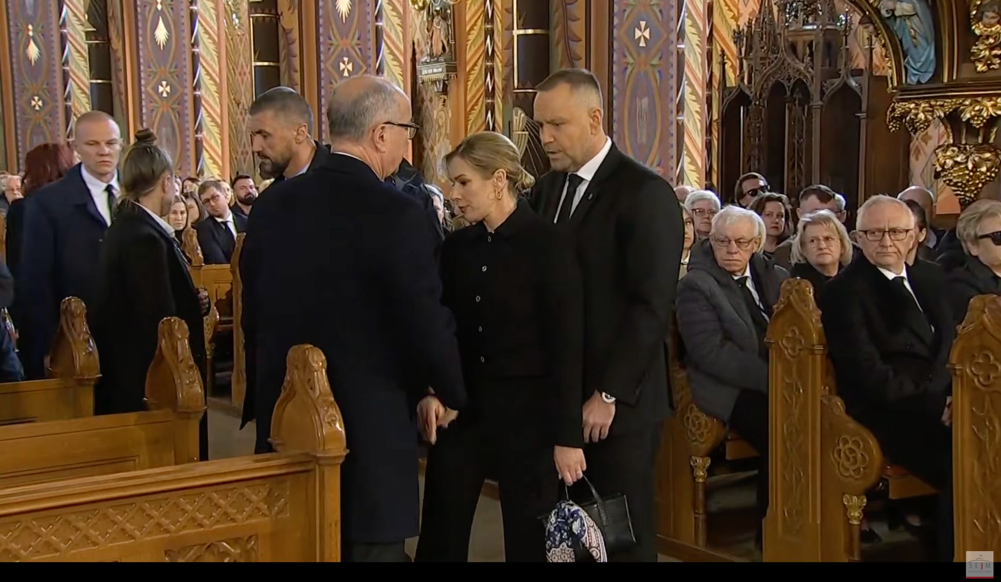 Para prezydencka na pogrzebie Łukasza Litewki