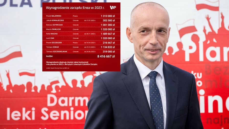 Rafał Mucha w zarządzie Enei w ubiegłym roku zarobił ponad 1,4 miliona złotych