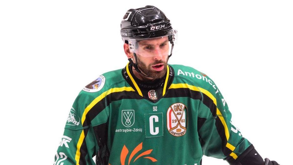 Maciej Urbanowicz, napastnik JKH GKS-u Jastrzębie (fot. Klaudia Baron)