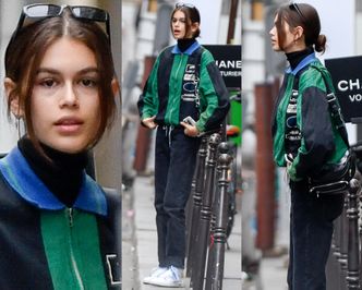 Zmęczona Kaia Gerber łapie taksówkę w Paryżu