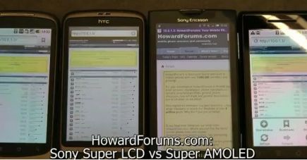 HTC Desire z ekranem Super LCD w porównaniu do TFT LCD, AMOLED-a i Super AMOLED-a [wideo]
