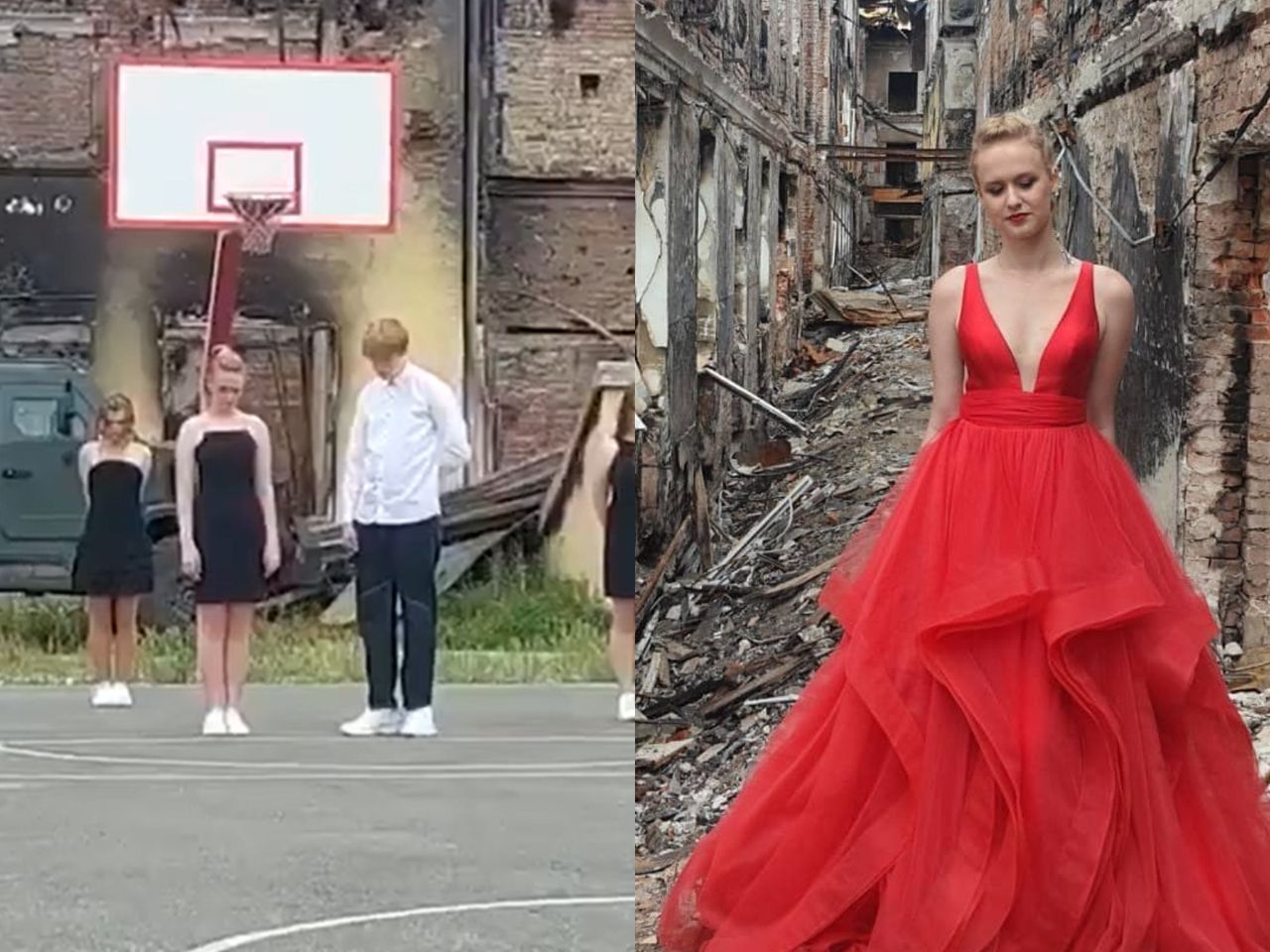 Uczniowie z Charkowa pożegnali szkołę tańcem w ruinach. Nagranie obiegło sieć