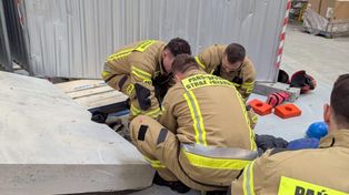 Nowy Dwór Mazowiecki: Mężczyzna przygnieciony przez betonowe płyty na terenie zakładu