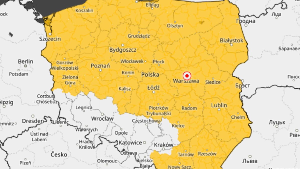 Ostrzeżenia przed burzami. Żółte alerty niemal w całej Polsce