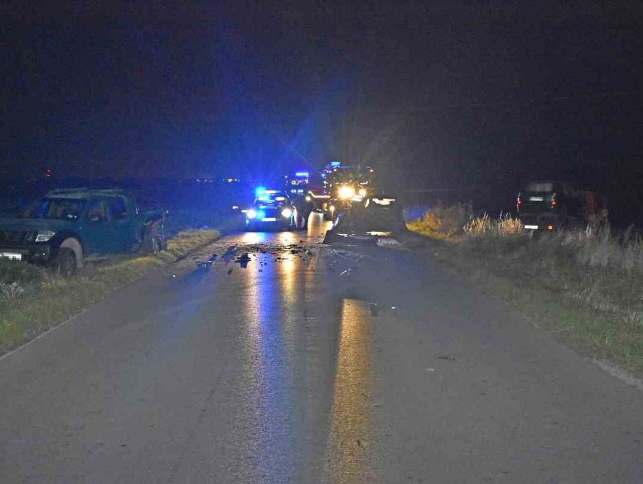Dominów: Kierowca skody wjechał w nissana, który doznał awarii