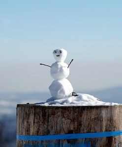 Suwałki. Bałwanek z antyrządowym transparentem i śledztwo policji