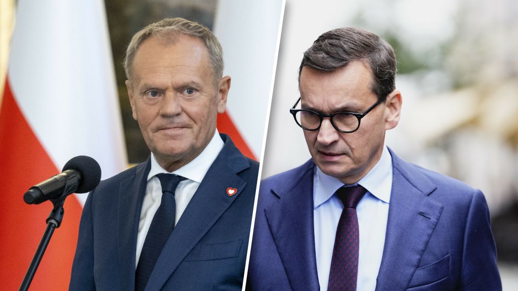Premier Donald Tusk i były premier Mateusz Morawiecki