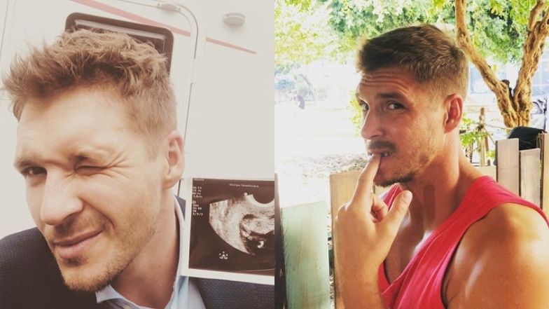 Fani gratulują Mikołajowi Roznerskiemu ojcostwa pod zdjęciem z planu filmowego